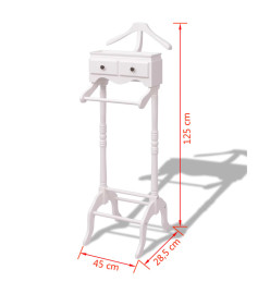 Portant à vêtements avec armoire Bois Blanc