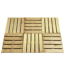 Dalles de terrasse 6 pcs 50x50 cm Bois Vert