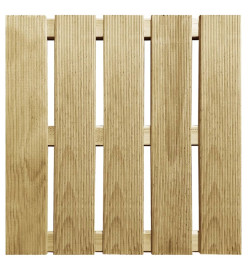 Dalles de terrasse 6 pcs 50x50 cm Bois Vert