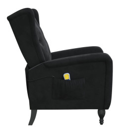 Fauteuil de massage inclinable noir velours