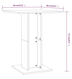 Table de bistro Chêne sonoma 60x60x75 cm Aggloméré