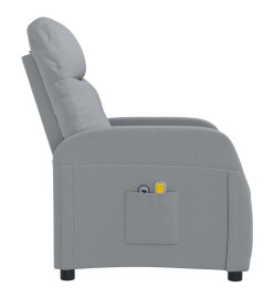 Fauteuil de massage inclinable Gris clair Tissu