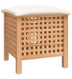 Tabouret de salle de bain 48x47,5x52 cm Bois massif de noyer