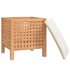 Tabouret de salle de bain 48x47,5x52 cm Bois massif de noyer