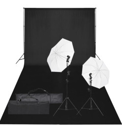 Kit de studio photo avec éclairage et toile de fond