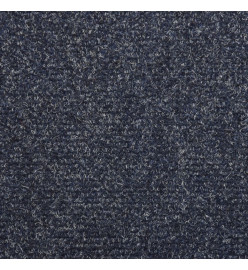 Tapis d'escalier 15 pcs Tissu aiguilleté 65x21x4 cm Bleu