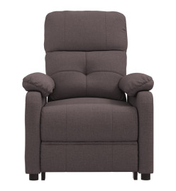 Fauteuil électrique de massage Marron foncé Tissu