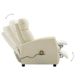 Fauteuil de massage Crème Similicuir