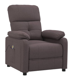 Fauteuil de massage Marron foncé Tissu