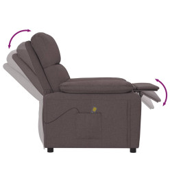 Fauteuil de massage Marron foncé Tissu