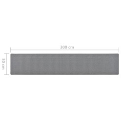 Tapis de couloir Gris foncé 50x300 cm