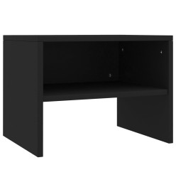 2 pcs Tables de chevet Noir 40 x 30 x 30 cm Aggloméré