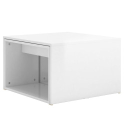 Tables basses gigognes 3pcs Blanc brillant 60x60x38cm Aggloméré