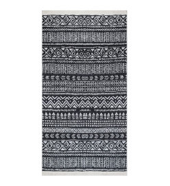 Tapis Noir et blanc 120x180 cm Coton