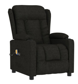 Fauteuil électrique de massage Noir Tissu