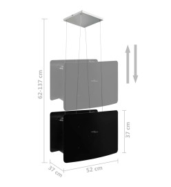 Hotte suspendue à LCD tactile Verre trempé