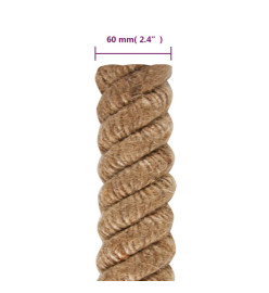 Corde de jute 5 m de long 60 mm d'épaisseur