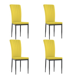 Chaises à manger lot de 4 Jaune moutarde Velours