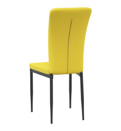 Chaises à manger lot de 4 Jaune moutarde Velours