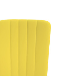 Chaises à manger lot de 4 Jaune moutarde Velours