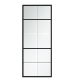 Miroirs muraux 2 pcs noir 100x40 cm métal