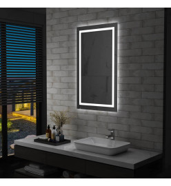 Miroir à LED pour salle de bains et capteur tactile 60x100 cm