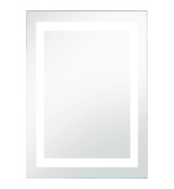 Miroir à LED pour salle de bains et capteur tactile 60x100 cm