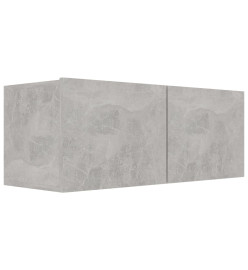 Meuble TV Gris béton 80x30x30 cm Aggloméré