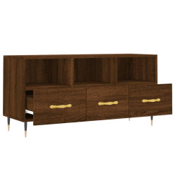 Meuble TV chêne marron 102x36x50 cm bois d'ingénierie