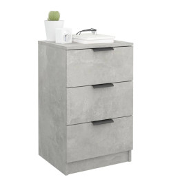 Tables de chevet 2 pcs Gris béton 40x36x65 cm