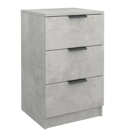 Tables de chevet 2 pcs Gris béton 40x36x65 cm