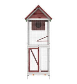 Maison à oiseaux moka 60x58,5x160 cm bois massif de pin