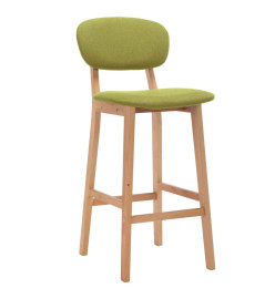 Tabourets de bar lot de 2 vert tissu