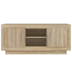 Meuble TV chêne sonoma 102x35x45 cm bois d'ingénierie