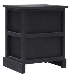 Table de chevet Noir 38 x 28 x 45 cm Bois de Paulownia