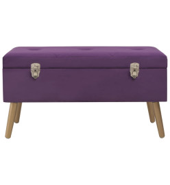 Banc avec compartiment de rangement 80 cm Violet Velours