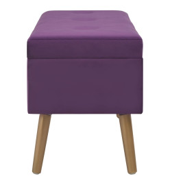 Banc avec compartiment de rangement 80 cm Violet Velours