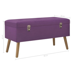 Banc avec compartiment de rangement 80 cm Violet Velours