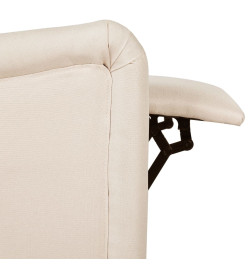 Fauteuil de massage inclinable Crème Tissu