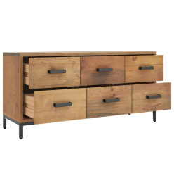 Banc de rangement Marron 110x30x45 cm Bois de pin massif