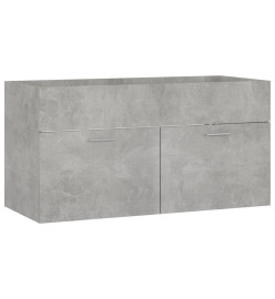 Armoire d'évier Gris béton 90x38,5x46 cm Aggloméré