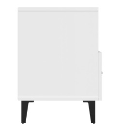 Meuble TV Blanc 80x36x50 cm Bois d'ingénierie