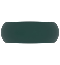 Lavabo rond de luxe Vert foncé mat 40x15 cm Céramique