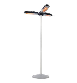 Sunred Chauffage pour parasol 2000 W Halogène Noir et argenté PH10