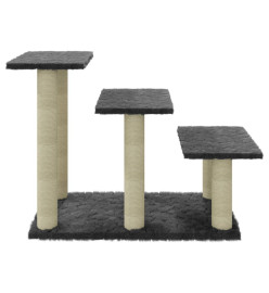 Arbre à chat avec griffoirs en sisal Gris foncé 50,5 cm