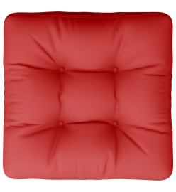 Coussin de palette rouge 60x60x12 cm tissu