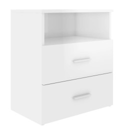 Tables de chevet 2 pcs Blanc brillant 50x32x60 cm