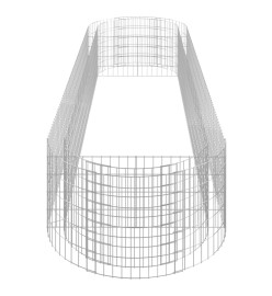 Lit surélevé à gabion Fer galvanisé 400x100x50 cm