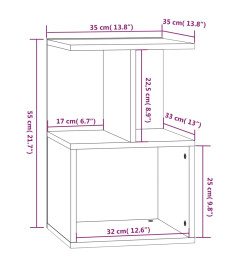 Tables de chevet 2pcs Chêne marron 35x35x55cm Bois d'ingénierie