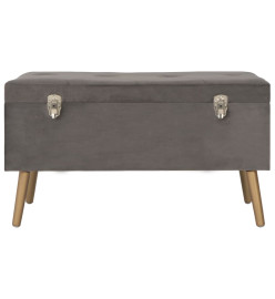 Tabourets de rangement 3 pcs Gris Velours